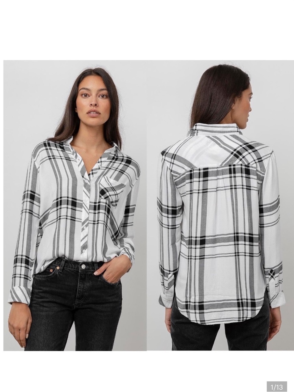 Rails Hunter Plaid Button Down Shirt Size S